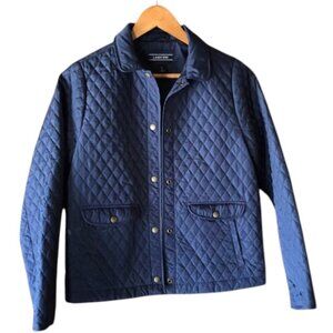 Lands End Quilted Lightweight Snap Up Barn Jacket